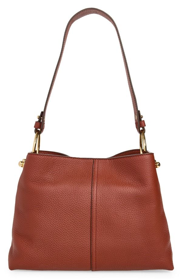 ストラスベリー レディース バッグ レザー Strathberry Lana Leather Hobo Bag WALNUT
