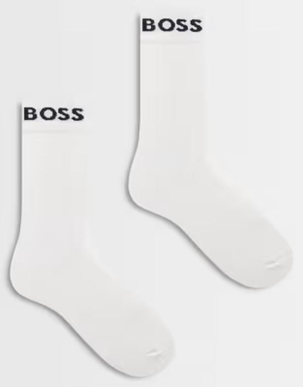 ボス オレンジ メンズ アンダーウェア 靴下 BOSS Orange BOSS Bodywear 2pack athleticrew socks WHITE ホワイト