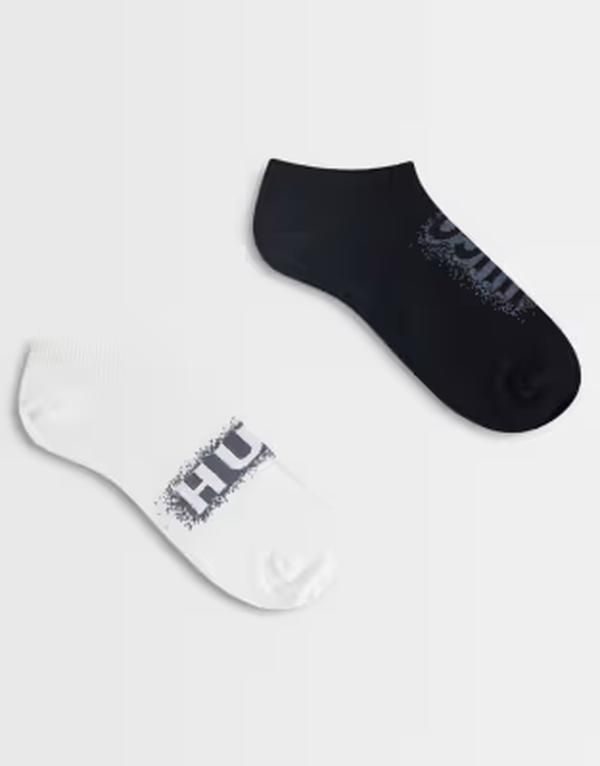 ヒューゴレッド メンズ アンダーウェア 靴下 スニーカー HUGO Red 2 pack sneaker socks and Open miscellaneous ホワイト