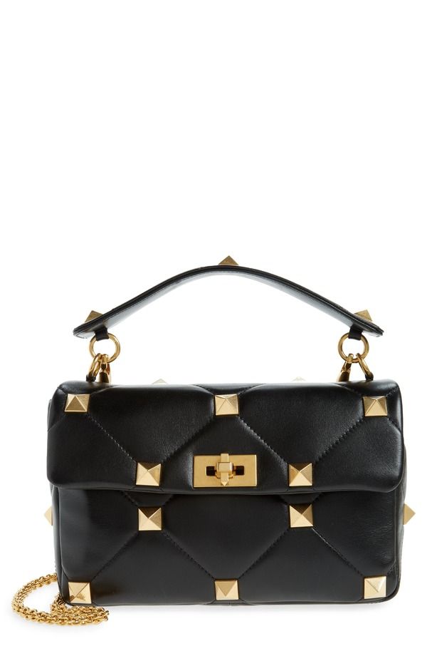 ヴァレンティノ レディース バッグ Valentino Garavani Roman Stud Nappa Chain Bag NERO