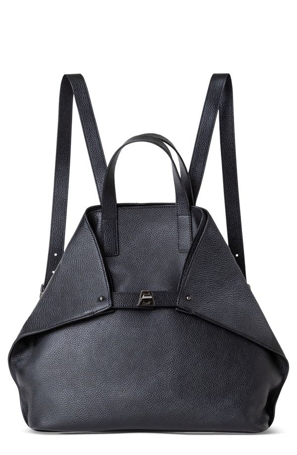 アクリス レディース バッグ レザー Akris Medium Ai Leather BackpackTote Bag BLACK ブラック 278,460円