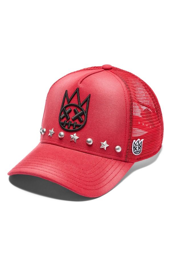 カルト オブ インディビジュアリティ メンズ アクセサリー 帽子 ロゴ Cult of Individuality Shimuchan Logo Studded Trucker Hat ROCOCCO