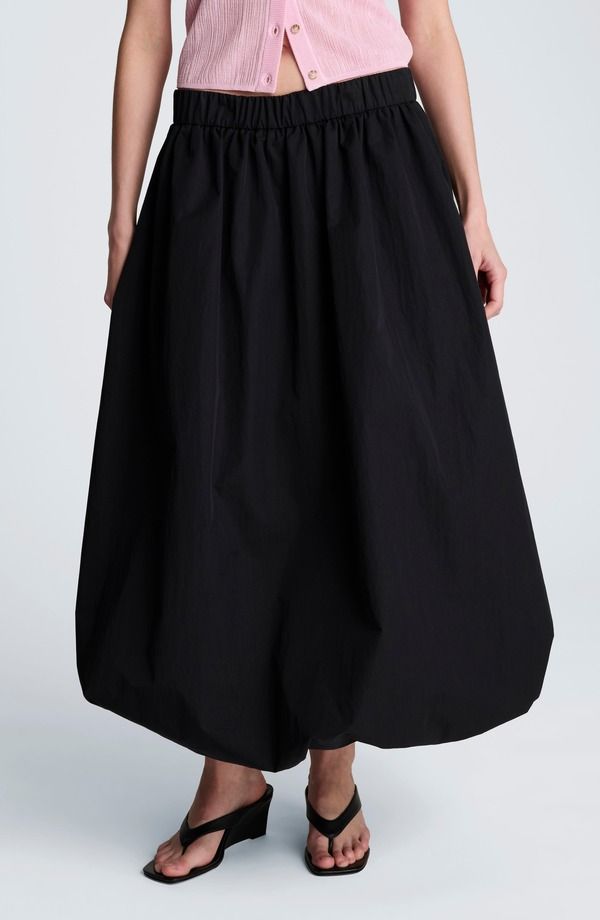 ケネスコール レディース ボトムスカート ミディ Kenneth Cole Bubble Midi Skirt BLACK ブラック