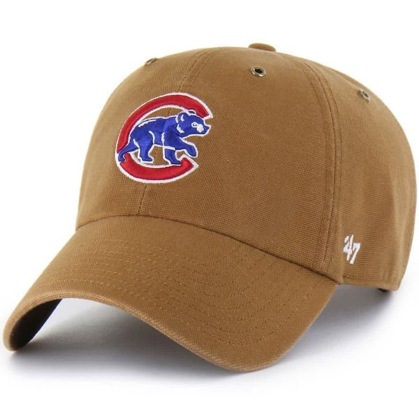 カーハート メンズ アクセサリー 帽子 CARHARTT X 47 Mens Carhartt x 47 Brown Chicago Cubs Clean Up Adjustable Hat Brow