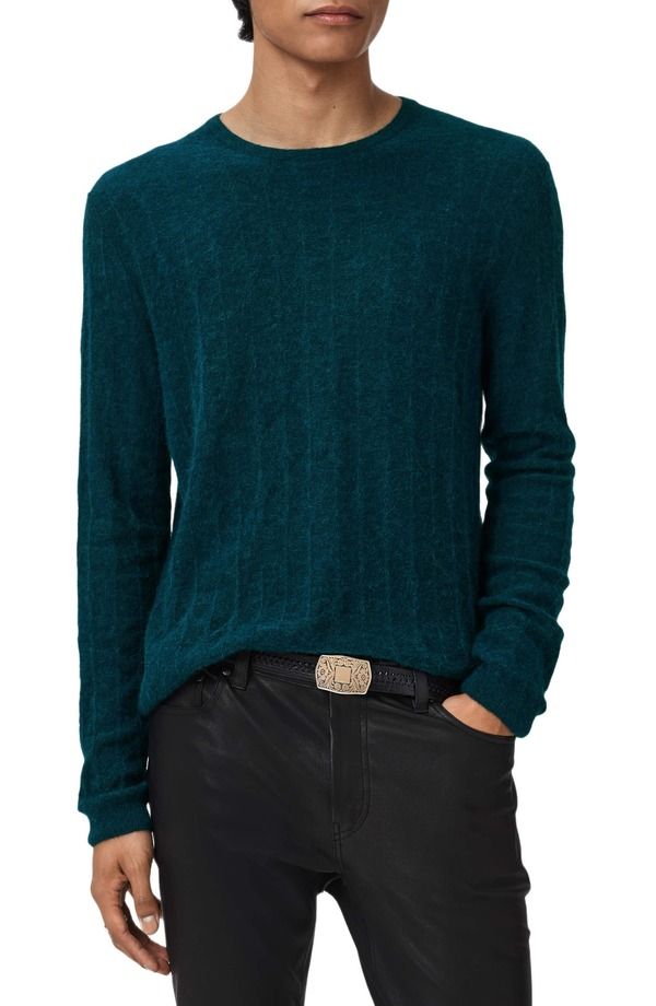 ジョンバルベイトス メンズ アウター ニット・セーター クルーネック John Varvatos Baiso Crewneck Sweater MEDITERRANEA