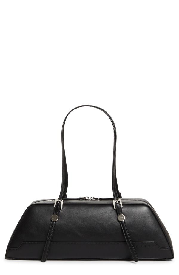 マルニ レディース バッグ レザー Marni EastWest Duffleather Shoulder Bag BLACK ブラック