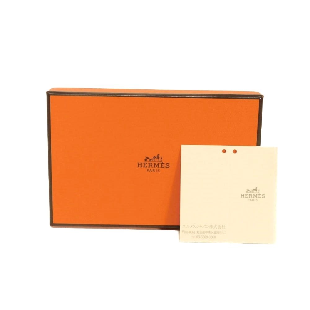 HERMES エルメス カルヴィ ロゴ 箔押し プレス加工 カーフ パステル