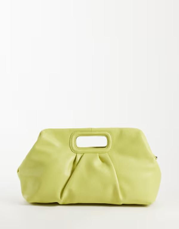 エイソス レディース バッグ ASOS DESIGN oversized clutch purse in chartreuse YELLOW イエロー