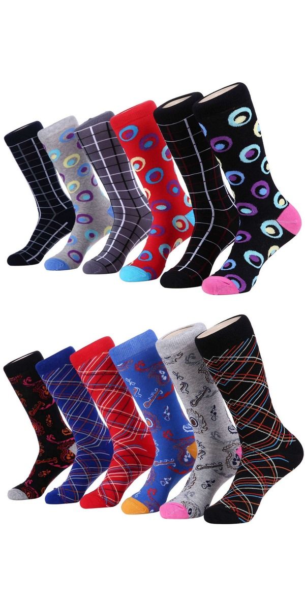 ミオマリオ メンズ アンダーウェア 靴下 コットン Mio Marino Fashion Patterned Cotton Blendressocks 12Pack Gift Set Big Regu