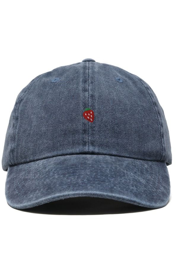 ダリックス レディース アクセサリー 帽子 キャップ Dalix Lil Strawberry Dad Cap Washed Navy Blue ネイビー