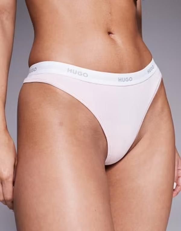 ヒューゴレッド レディース アンダーウェア ブリーフパンツ HUGO Red thong part of a set Lightpastel pink ピンク