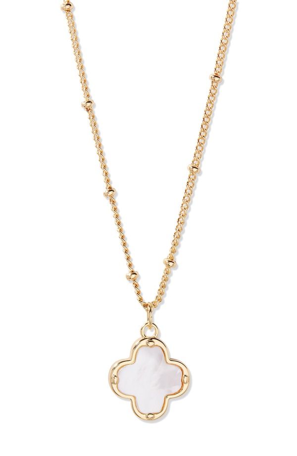 Brook & York Womens Accessories Necklace/Choker Lace Brook and York Chatham Clover MotherofPearl Pendant Necklace
