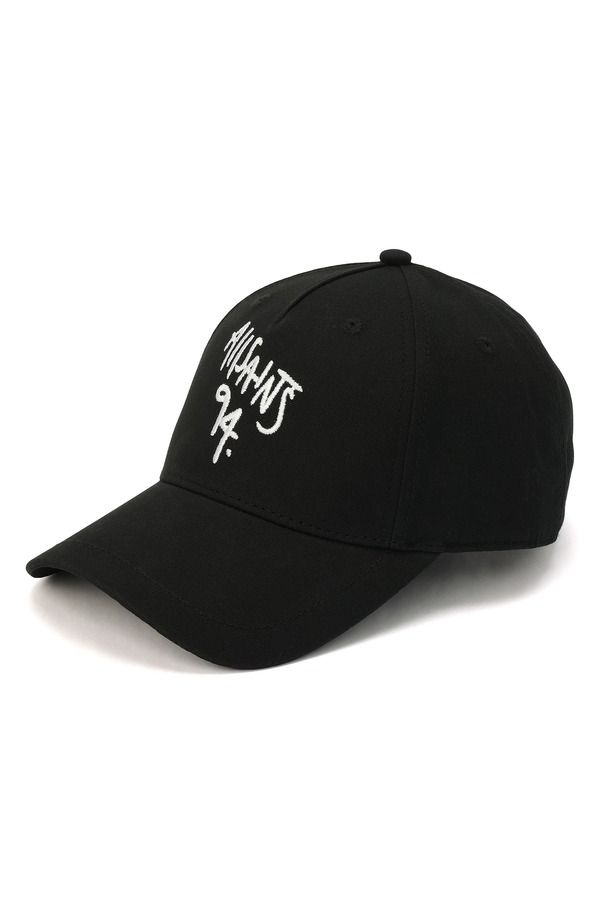 オールセインツ レディース アクセサリー 帽子 刺繍 キャップ ロゴ AllSaintspray Logo Embroide red Baseball Cap BLACK ブラック