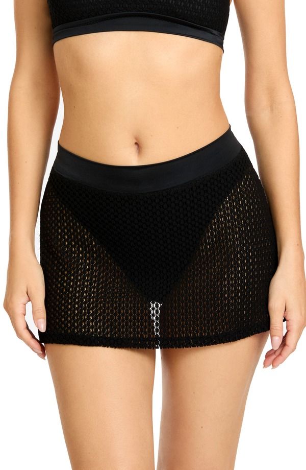 ロビンピッコーネ レディース ボトムスカート ミニ Robin Piccone CoverUp Miniskirt BLACK ブラック