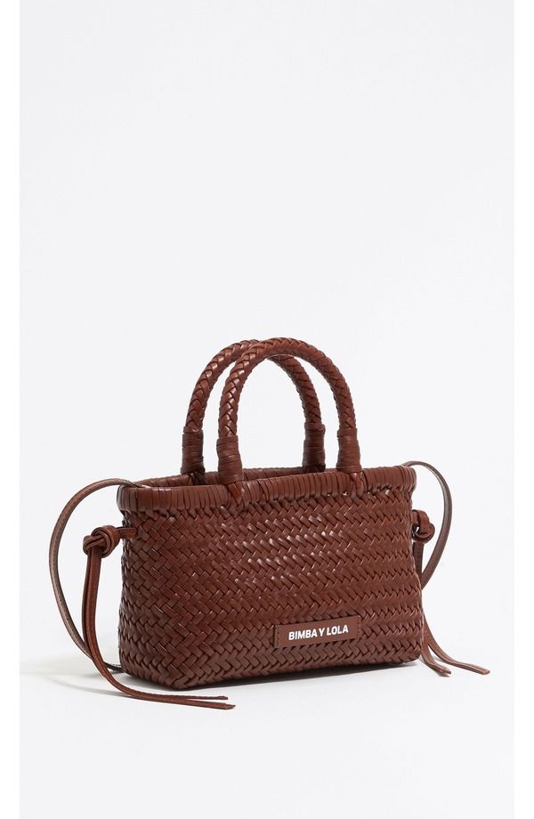 ビンバイローラ レディース バッグ ミニ レザー Bimba y Lola Plaited Leather Mini Bag NUT