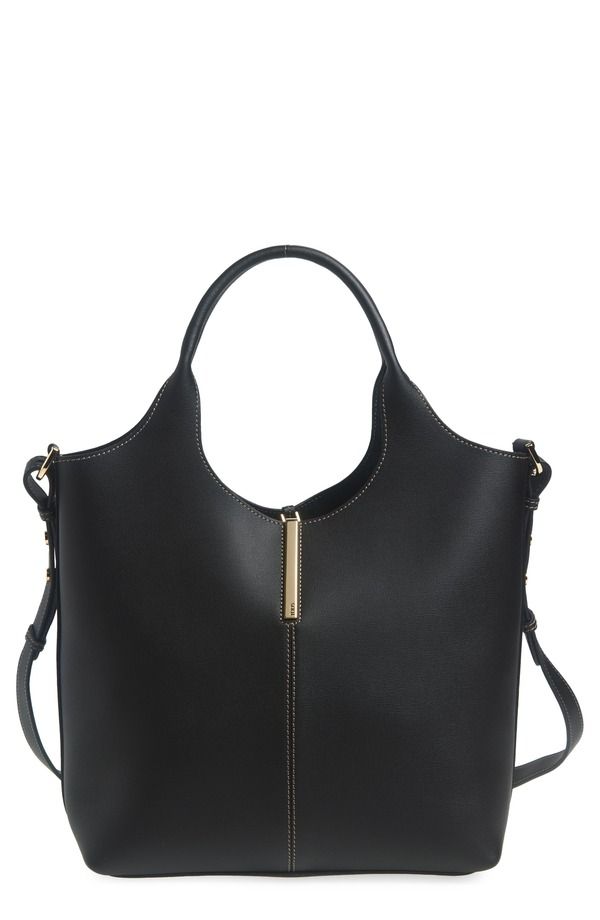 トッズ レディース バッグ レザー Todsmall Ebr Top Handleather Tote NERO