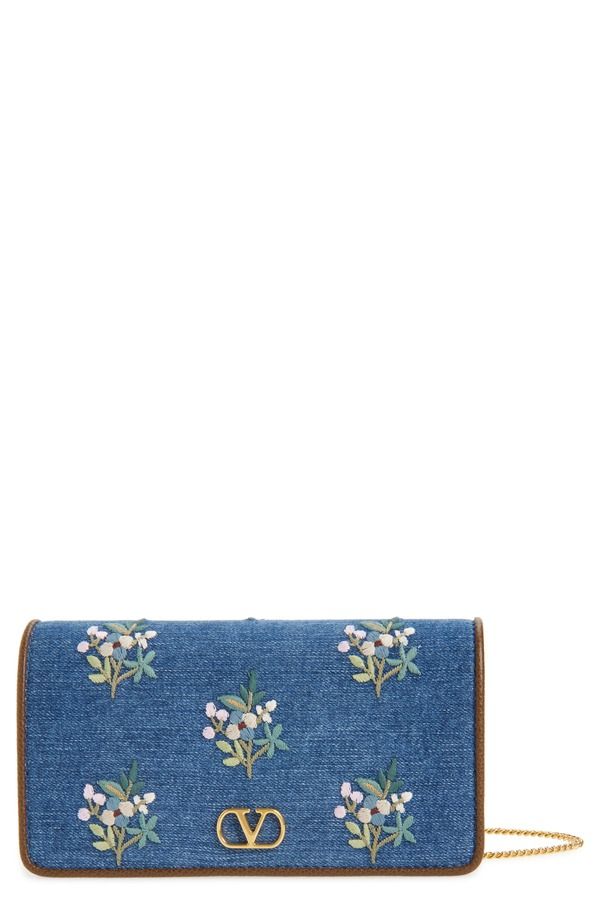ヴァレンティノ レディース バッグ ミニ デニム ロゴ Valentino Garavani Mini VLOGO Signature Denim Crossbody Bag BLUE MULTI ブ 235,900円