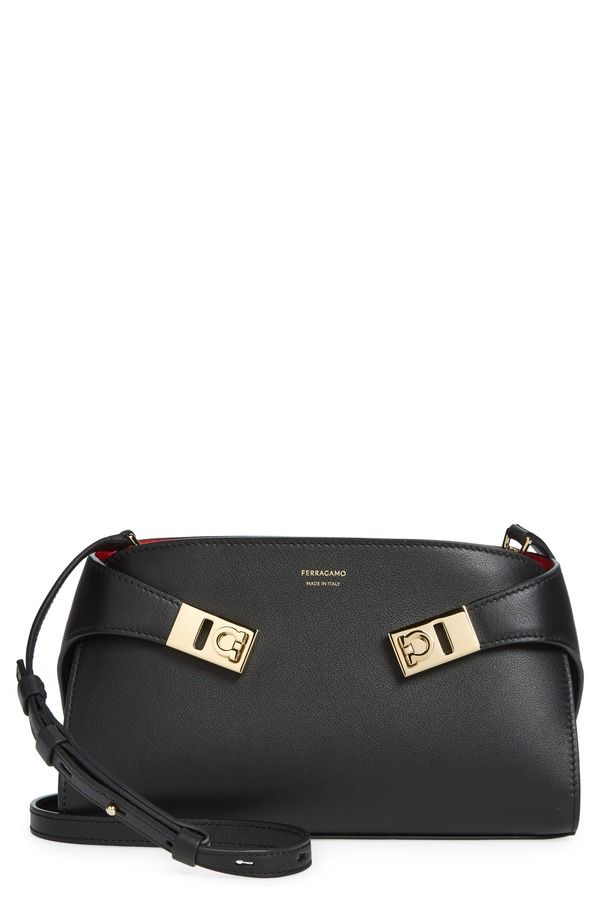 フェラガモ レディース バッグ レザー FERRAGAMO Hug Soft Leather Convertible Bag NERO