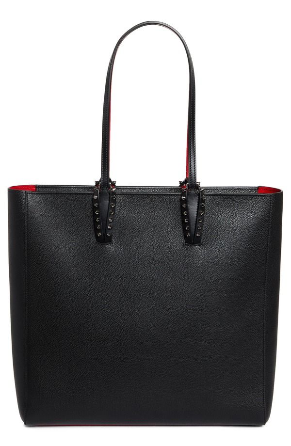 クリスチャン・ルブタン レディース バッグ レザー Christian Louboutin Cabata Soft Calfskin Leather Tote Bag BLACK GUNMETAL ブ
