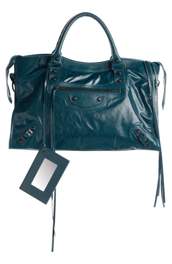 バレンシアガ レディース バッグ レザー Balenciaga Medium Le City Leather SatchelAGOON CASSIS