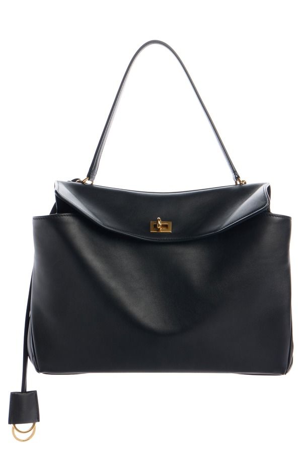 バレンシアガ レディース バッグ レザー Balenciaga Medium Rodeo Leather Handbag 1000 BLACK ブラック