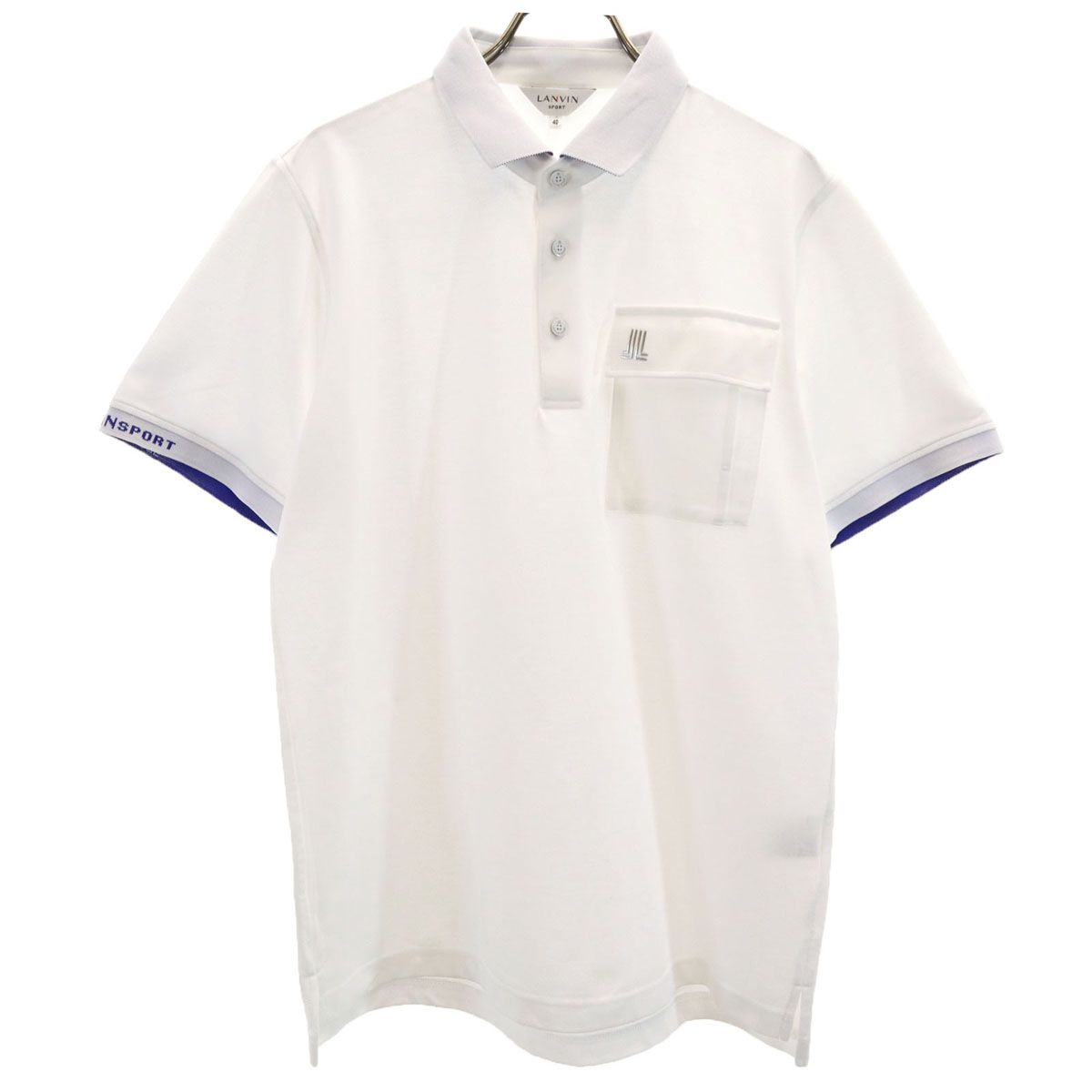 美品 LANVIN SPORT ランバンスポール 日本製 ゴルフ 半袖 ポロシャツ