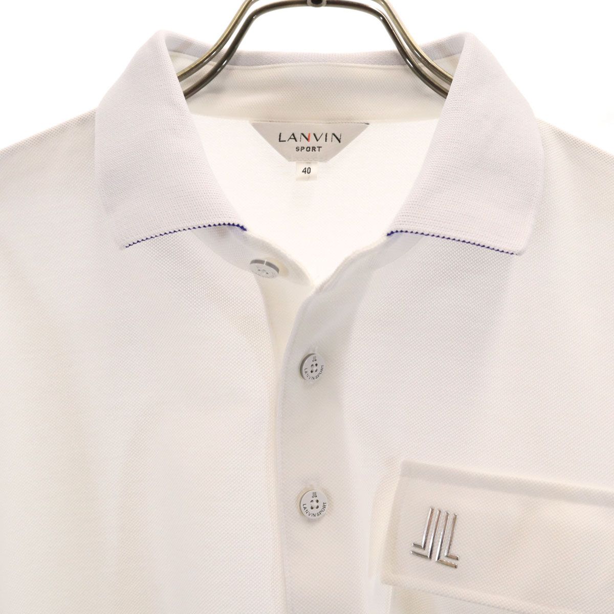 美品 LANVIN SPORT ランバンスポール 日本製 ゴルフ 半袖 ポロシャツ