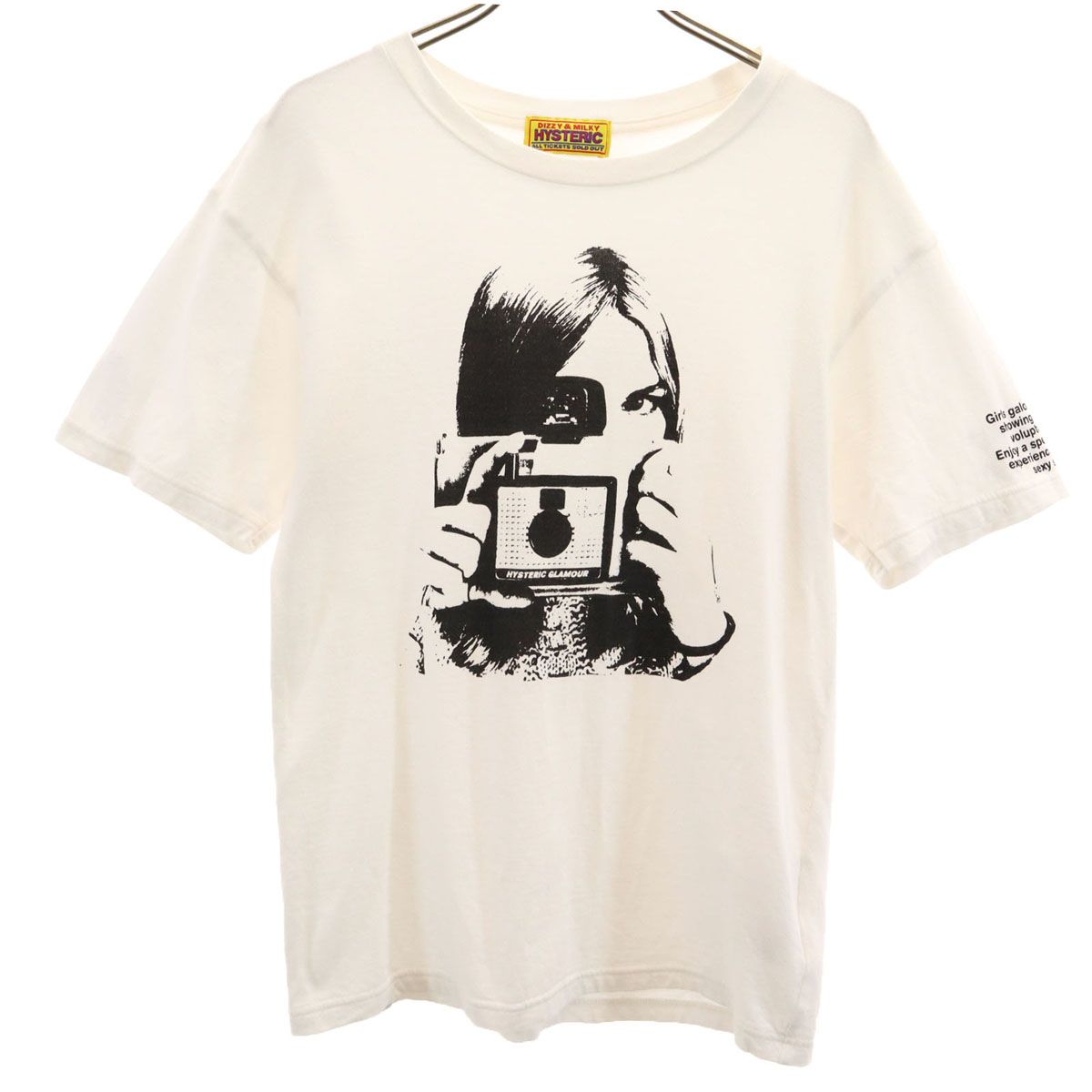 HYSTERIC GLAMOUR 半袖 Tシャツ ホワイト FREE HYSTERIC ヒステリック 日本製 半袖 Tシャツ FREE ホワイト
