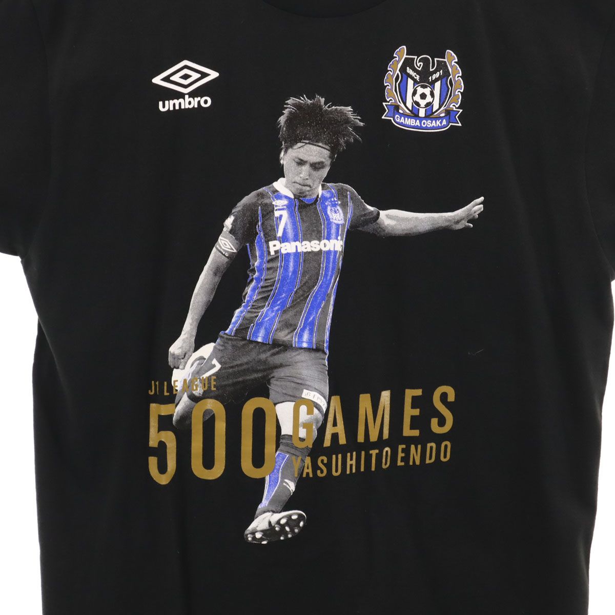 【新品未使用】UMBRO アンブロ ガンバ大阪　トレーニングウェア　半袖　シャツ 未使用 umbro アンブロ ガンバ大阪 遠藤保仁 500試合出場記念 半袖 T