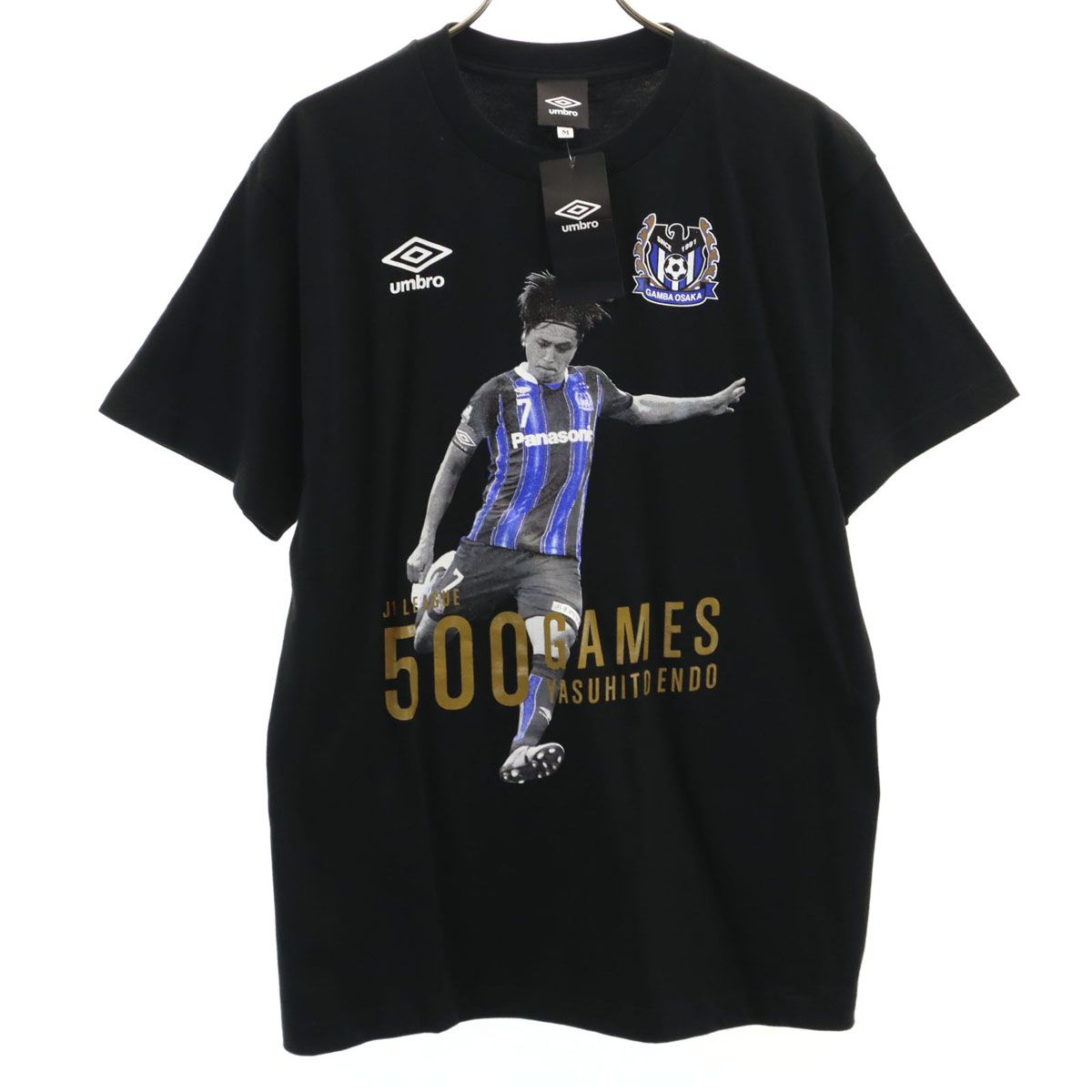 【新品未使用】UMBRO アンブロ ガンバ大阪　トレーニングウェア　半袖　シャツ 未使用 umbro アンブロ ガンバ大阪 遠藤保仁 500試合出場記念 半袖 T