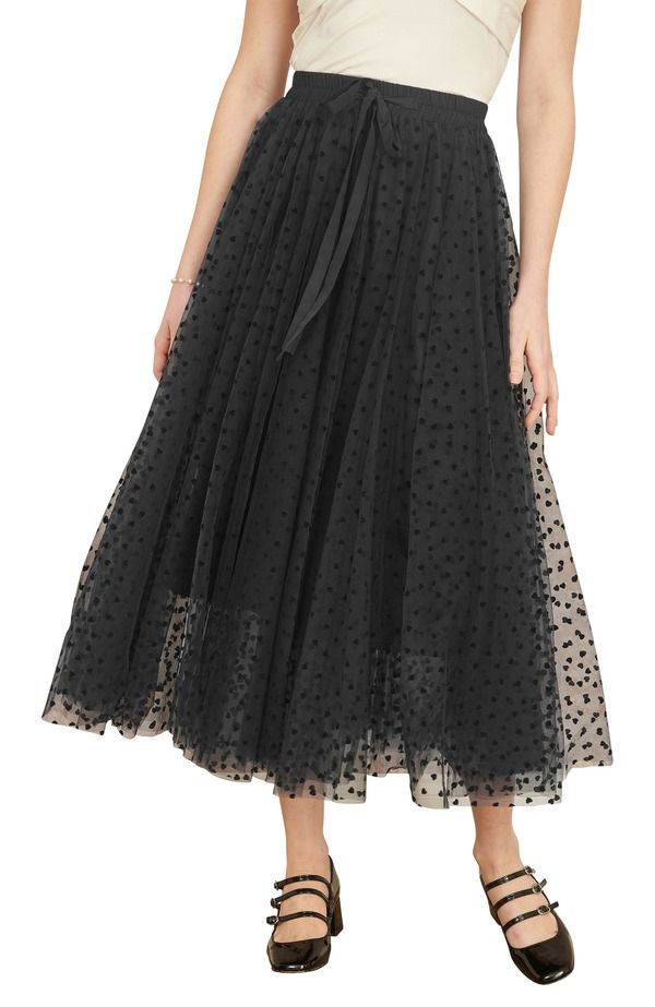 ユミキム レディース ボトムスカート チュール メッシュ Yumi Mesh Tulle Skirt Black ブラック
