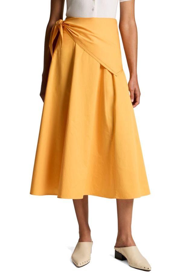 ヴィンス レディース ボトムスカート ミディ Vince Scarf Tie Midi Skirt APRICOT アプリコット