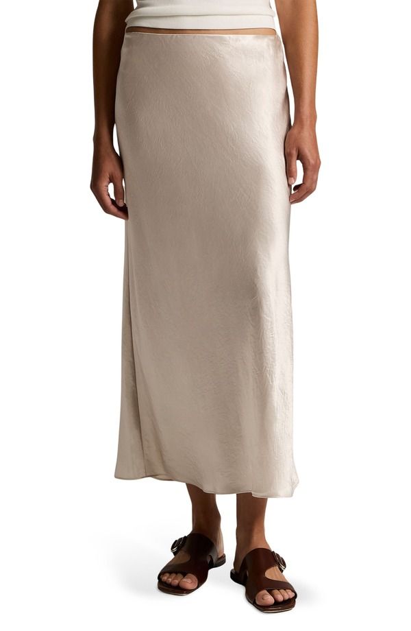 ヴィンス レディース ボトムスカート サテン Vince Satin Slip Skirt CHAMPAGNE シャンパン