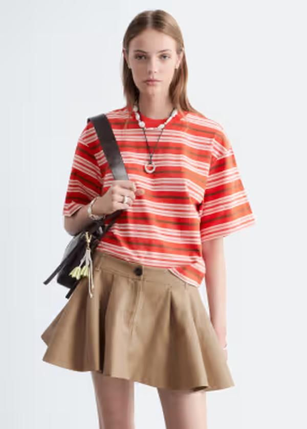 アンドアザーストーリーズ レディース ボトムスカート プリーツ ミニ Other Stories pleated mini skirt in light beige ベージュ