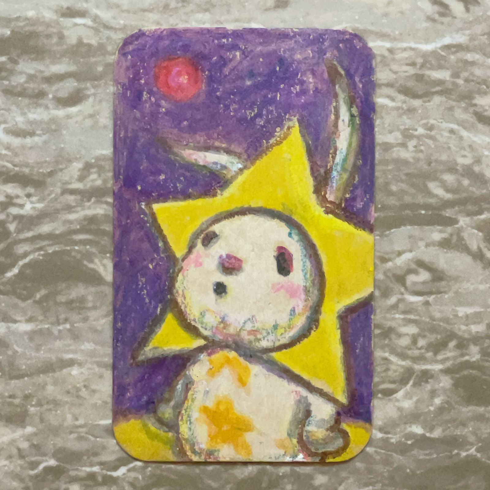 高野マナブ 原画｜名刺サイズ ドローイング Drawing アクリルクレヨン
