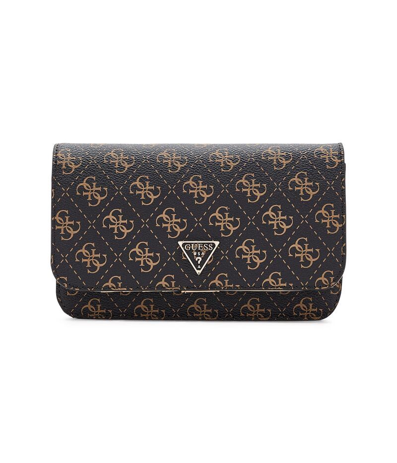ゲス レディース バッグ Guess Noelle II Crossbody Flap Organizer Brown Logo ブラウン
