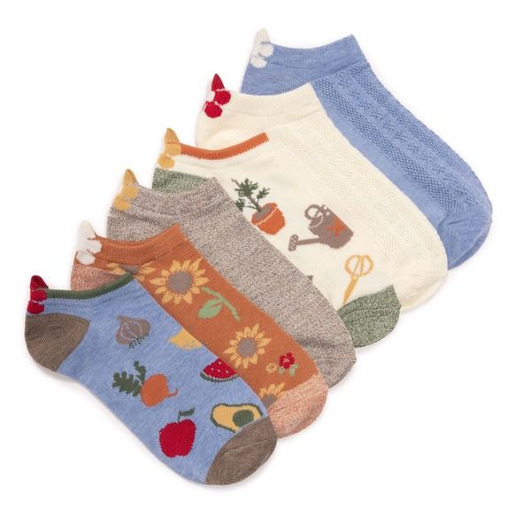 ムクルクス レディース アンダーウェア 靴下 MUK LUKS Womens Low Cut Socks with 3D Tab 6 Pair Pack Multi マルチカラー