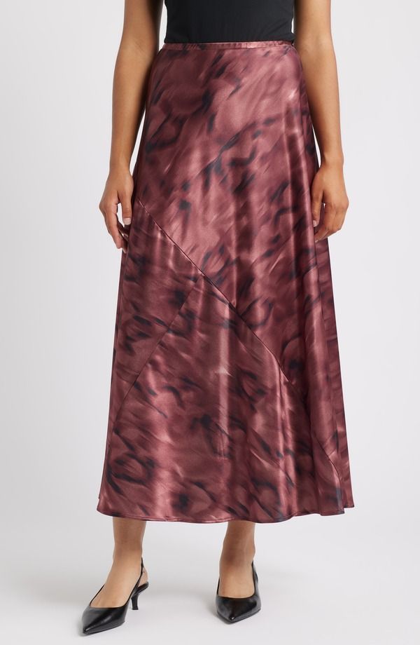 シティブルース レディース ボトムスカート プリント マキシ CITY BLUESavoy Print Bias Cut Maxi Skirt MERLOT MULTI マルチカラー