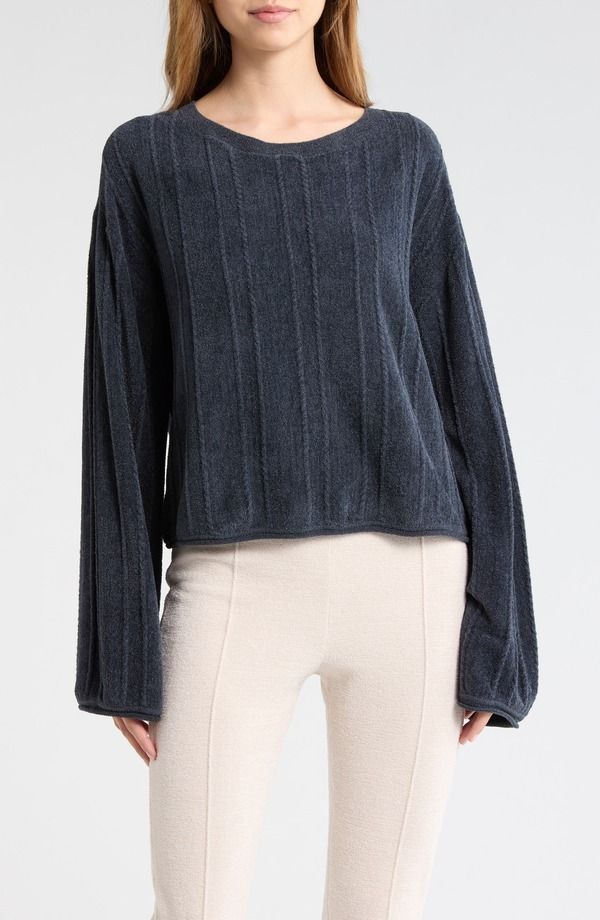 ベアフットドリームス レディース アウター パーカー・スウェット セーター Barefoot Dreams CozyChic Ultra Lite Sweater INDIGO インディゴ 34,320円