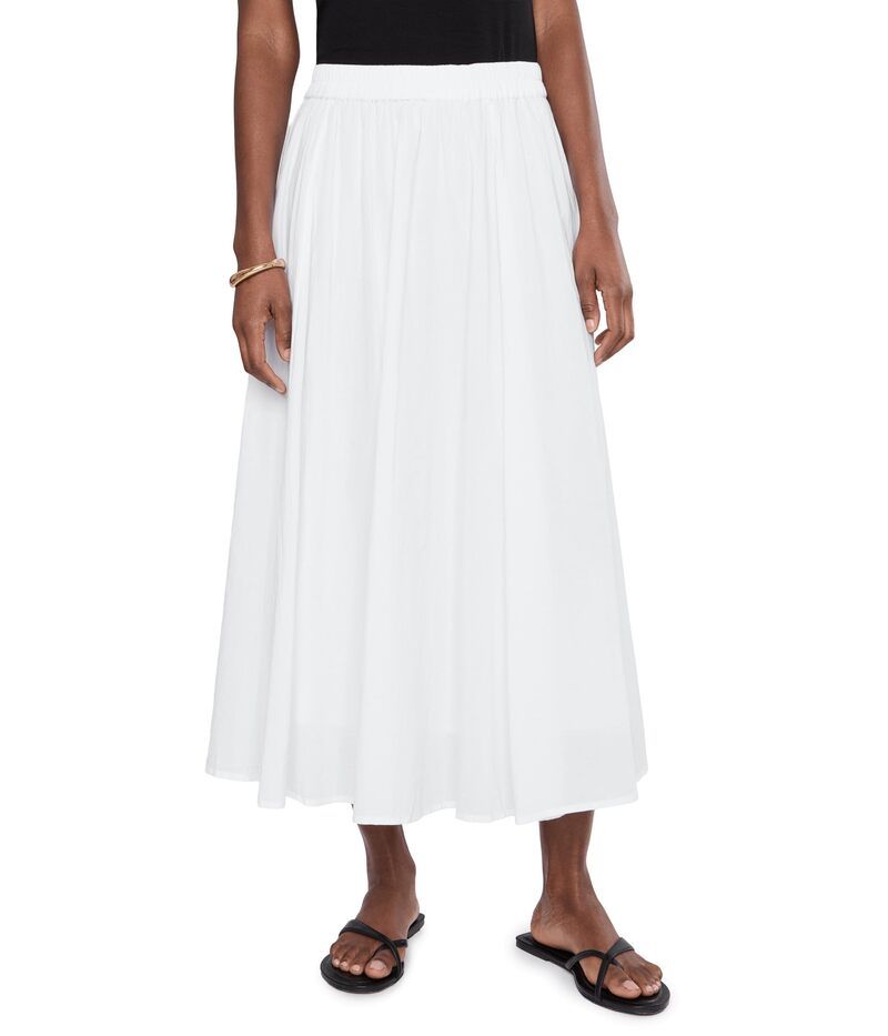 ニックプラスゾーイ レディース ボトムスカート コットン NZ by NICZOE Cotton Crinkle Skirt Paper White ホワイト