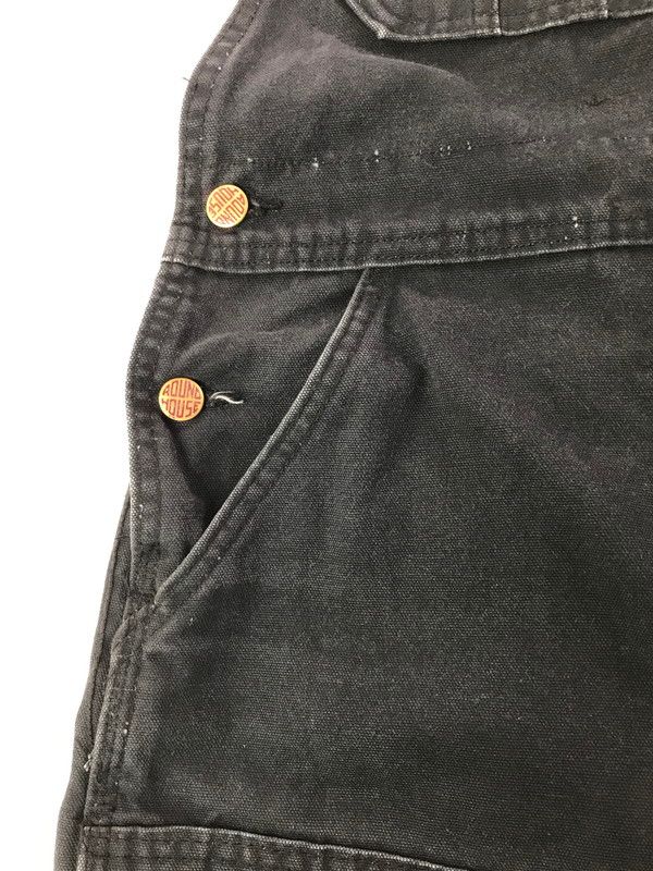 70s ROUND HOUSE ダブルニー オーバーオール 中古品】 ROUND HOUSE ラウンドハウス DUCK DOUBLE KNEE OVERALLS