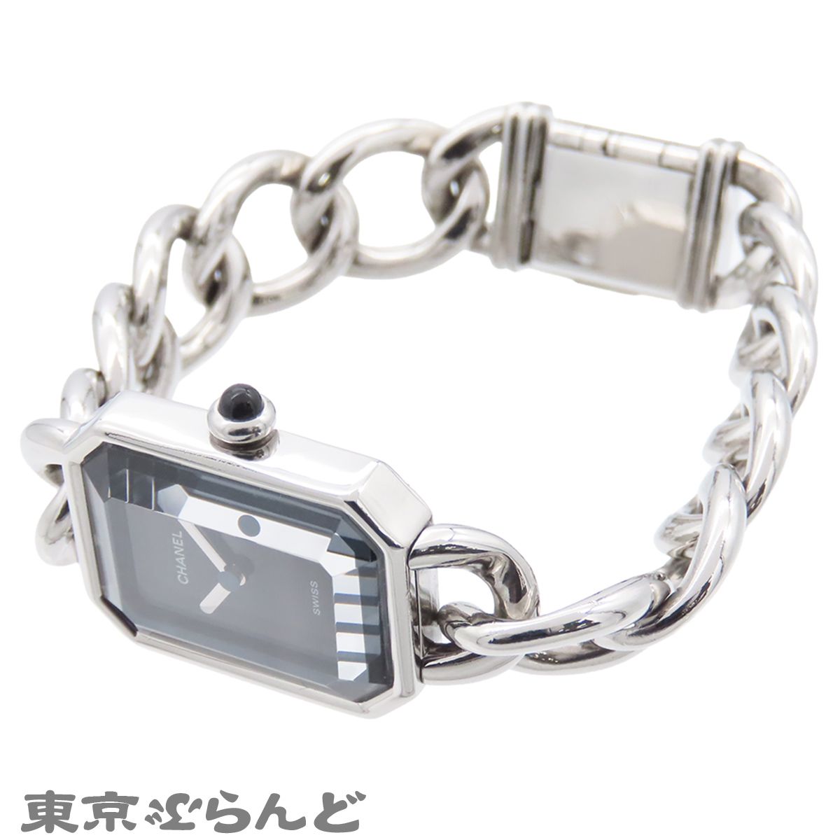 T285 シャネル プルミエールL H0452 SSチェーンブレス クォーツ シャネル CHANEL プルミエール H0452 ブラック SS チェーン L 腕時計