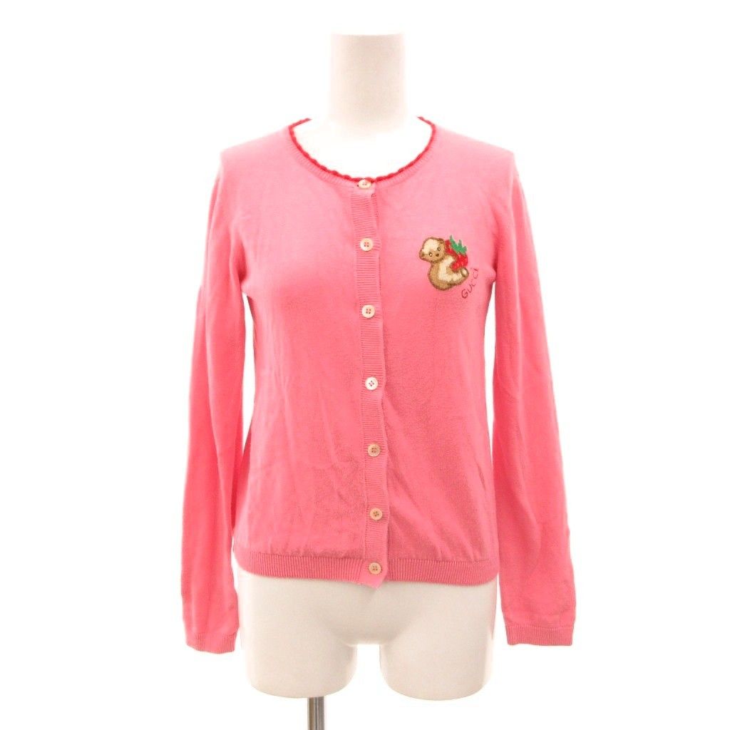 グッチ GUCCI カーディガン ニット リス いちご 編み込みロゴ 12 ピンク /JS ■IBO100 7,739円