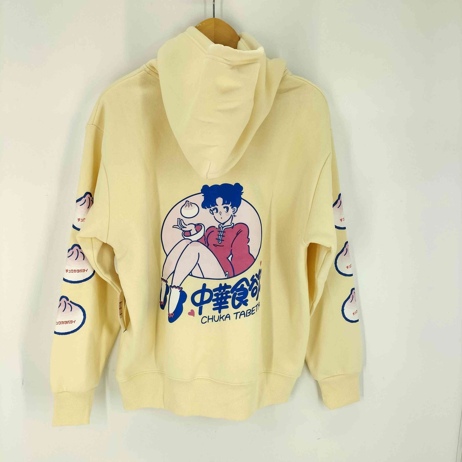 ユーズドフルギ USED古着 中華 両面 ロゴ プルオーバー パーカー