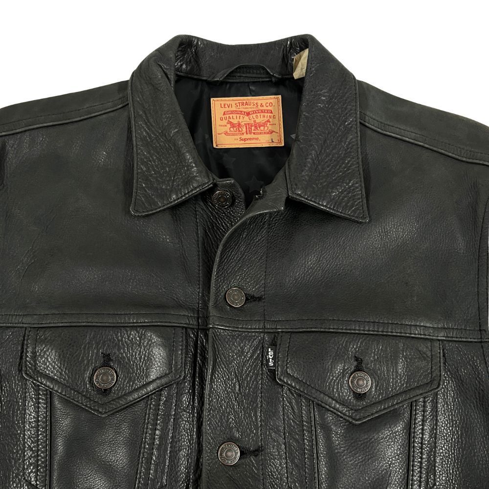 SUPREME シュプリーム × Levis リーバイス 3rd レザー トラッカー
