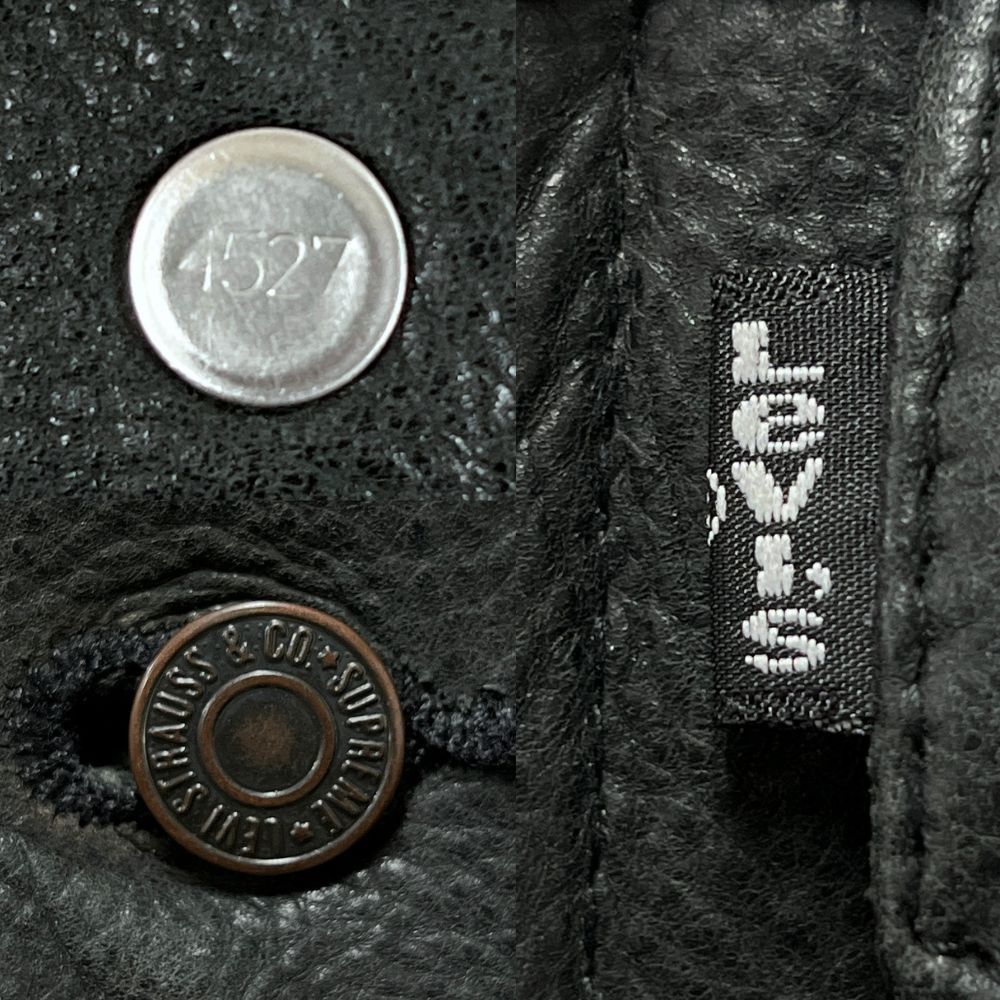SUPREME シュプリーム × Levis リーバイス 3rd レザー トラッカー