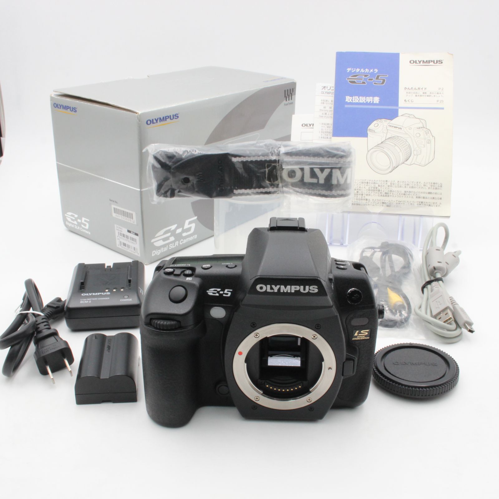 ショット数6460 【極美品】 OLYMPUS オリンパス E-5 ボディ 一眼レフ カメラ 元箱 付属品 付き 115011