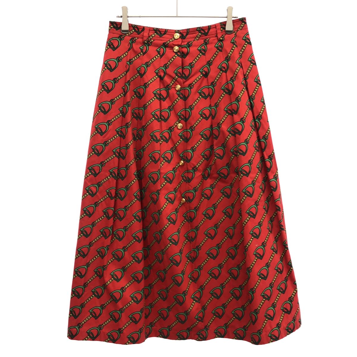 GUCCI グッチ 19SS ホースビットプリントスカート 560915 ZABEA レッド 40