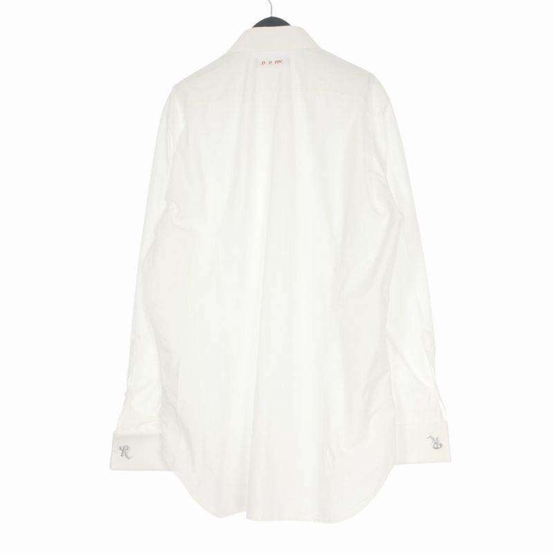ラフシモンズ RAF SIMONS 22SS カフス ロゴ刺繍 ロングスリーブシャツ