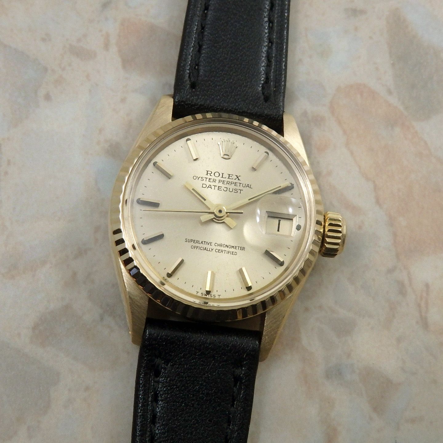 ロレックス レディース デイトジャスト Ref.6517 金無垢 希少 ギャランティ付き ROLEX YG ヴィンテージ DATEJUST 1968年 18K イエローゴールド アンティーク腕時計